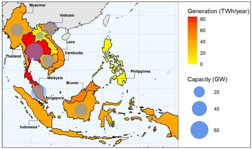 Analyse en vooruitzichten van een drijvende fotovoltaïsche markt in 10 ASEAN-landen